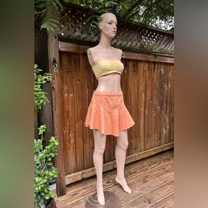 Orange Skater Skirt